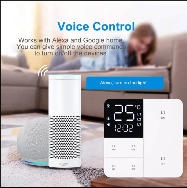 Smart Switch with Temperature and Clock Display - Image 2