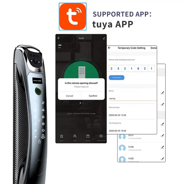 D23 3D Face Recognition Card NFC Smart Door Lock - Image 3