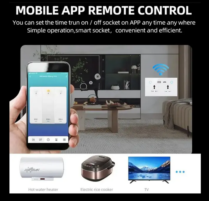 Tuya Wi-Fi Smart Socket 2 Gang - Image 2
